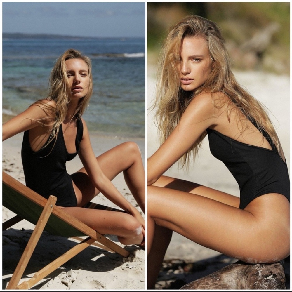 Flynn Skye Avery BlackV Neck Bodysuit